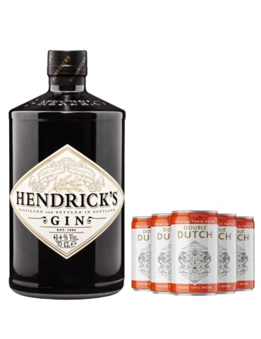 Gin Hendrick's - 0,70L + Double Dutch Indian Tonic 0,15L x 24 Lattine
