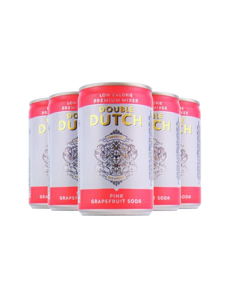 DOUBLE DUTCH Pink Grapefruit Soda - 0.15L x 24 LATTINE