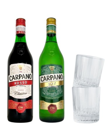 Vermouth Carpano Rosso + Carpano Dry + 2 Tumbler OMAGGIO