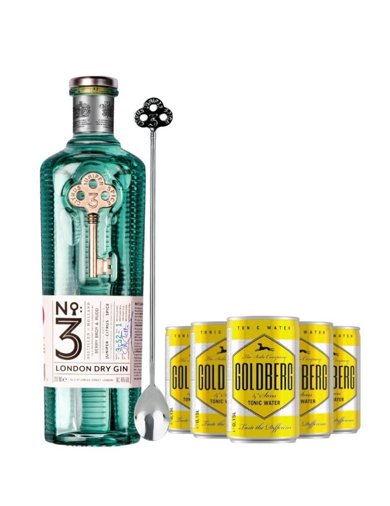 Kit Gin Tonic No3 London Dry + Goldberg Premium + Bar Spoon