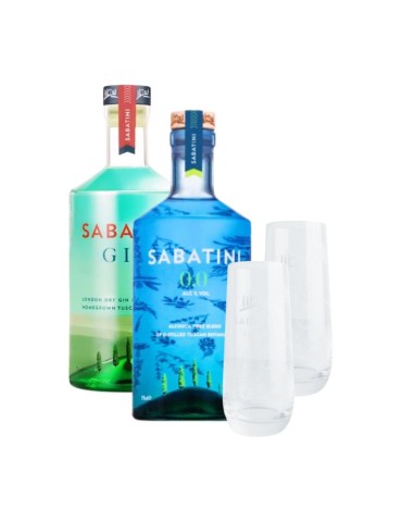 Gin Sabatini London Dry + Gino 00 + 2 Bicchieri OMAGGIO