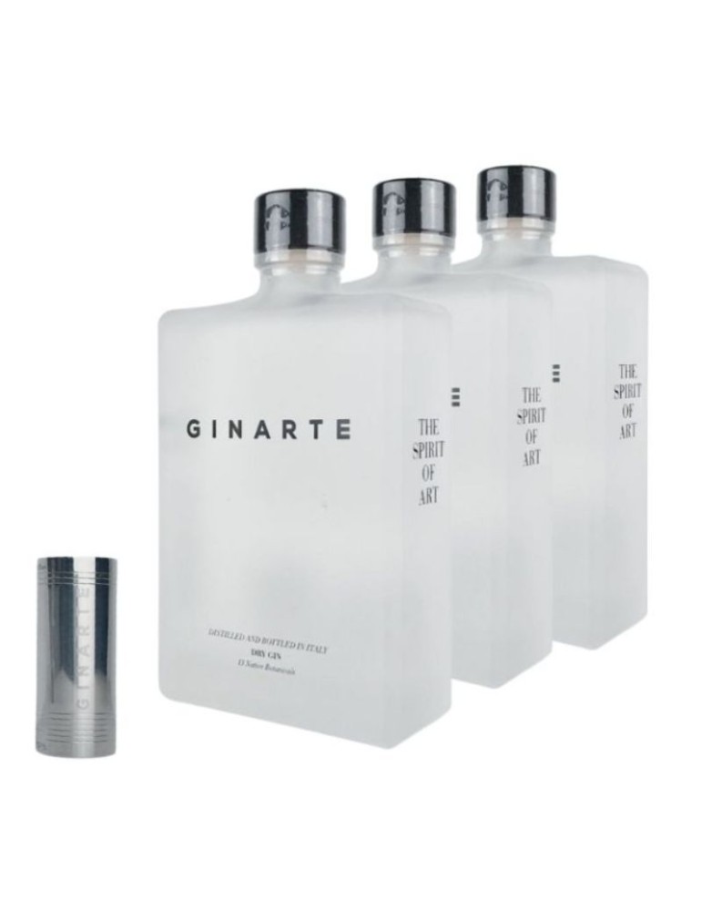 Gin GINARTE 0,7 L x 3 Btg + Jigger Ginarte in OMAGGIO