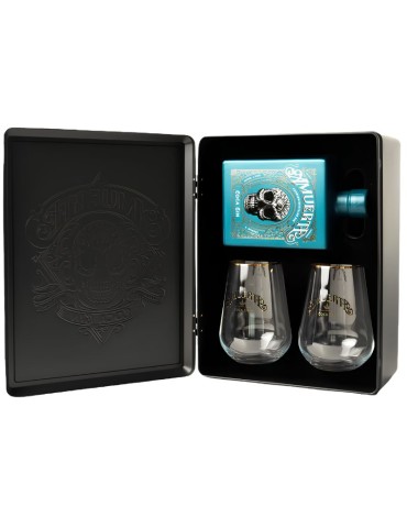 Amuerte Green Metal Box Gin - 0,70 L + 2 Bicchieri
