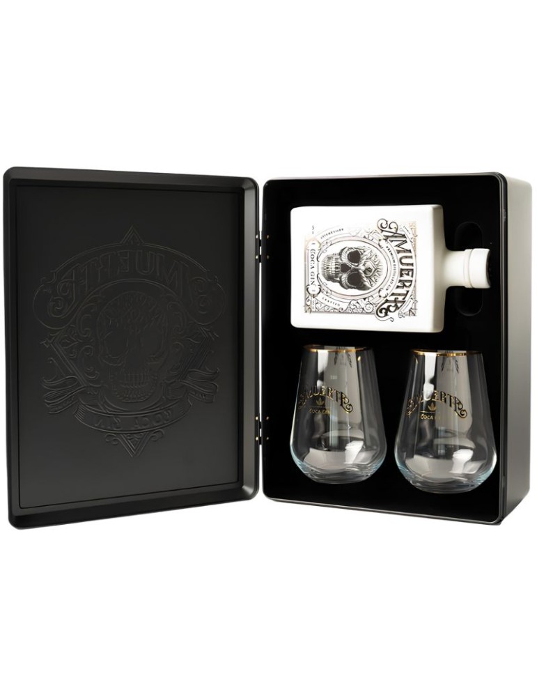 Amuerte White Metal Box Gin - 0,70 L + 2 Bicchieri