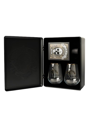 Amuerte Black Metal Box Gin - 0,70 L + 2 Bicchieri