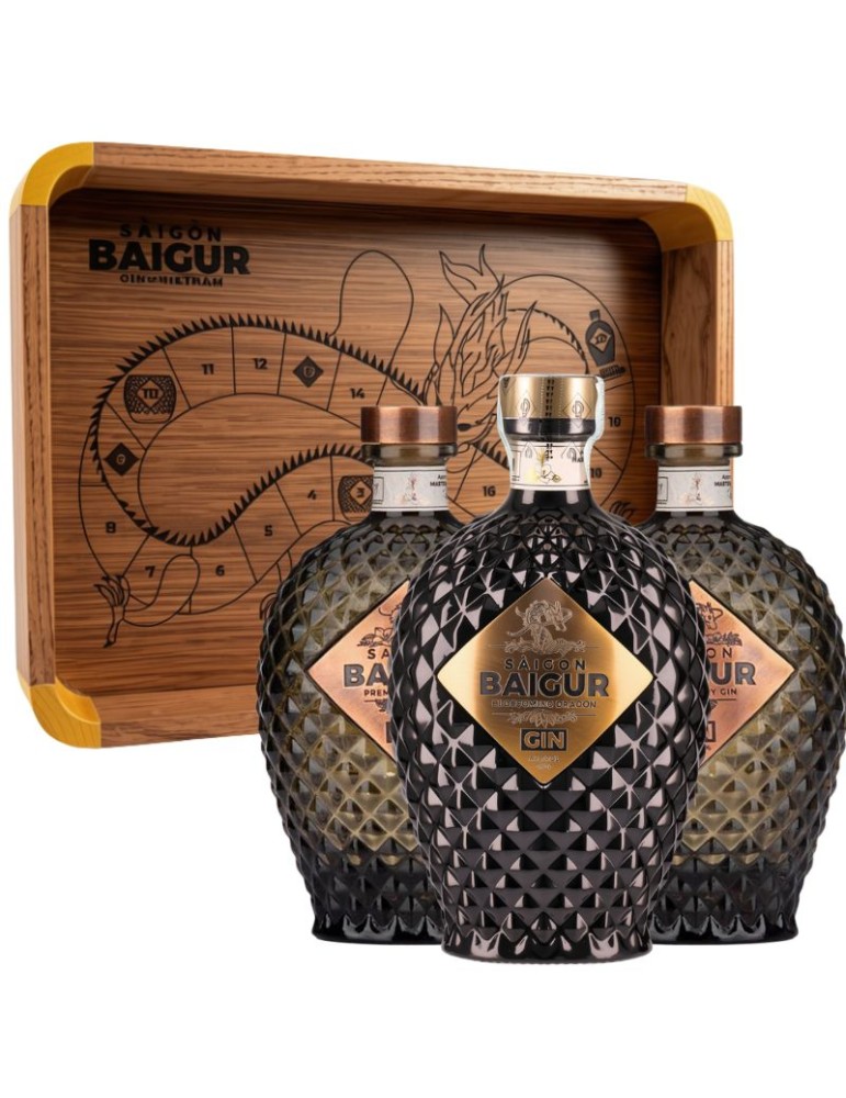 Saigon Baigur Gin Premium + Blossoming Dragon con Gioco/Vassoio OMAGGIO