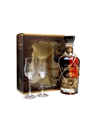 Rum Plantation XO 20th Anniversary con 2 Calici Confezione Regalo - 0,7 Lt
