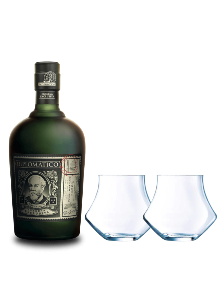 Rum Diplomatico Reserva Exclusiva Antiguo - 0,7 Lt + 2 bicchieri| NON ASTUCCIATO