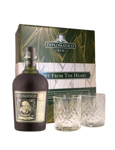 Rum Diplomatico Reserva Exclusiva Antiguo - 0,7 Lt | Confezione regalo 2 bicchie