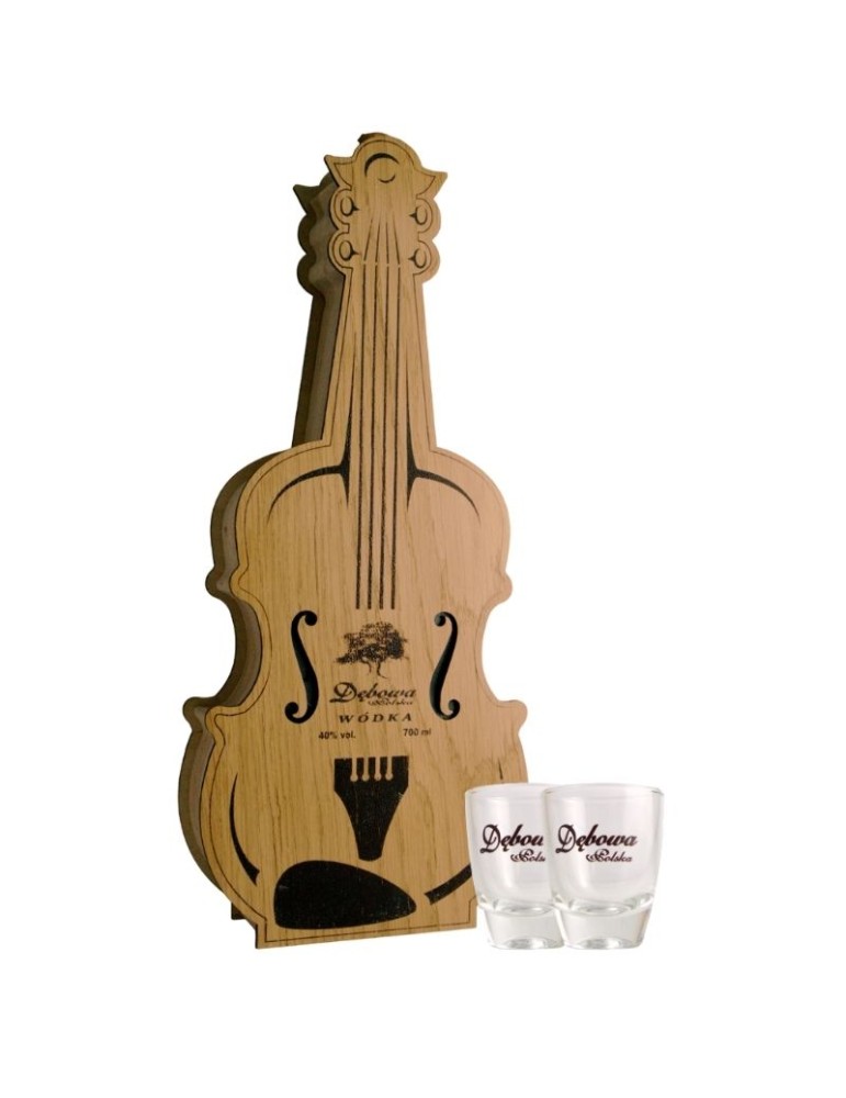 Vodka Debowa - 0,7 L | Confezione regalo Violino + 2 bicchieri