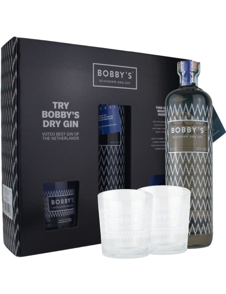 Bobby's Schiedam Dry Gin - 0,7 L + Bicchieri