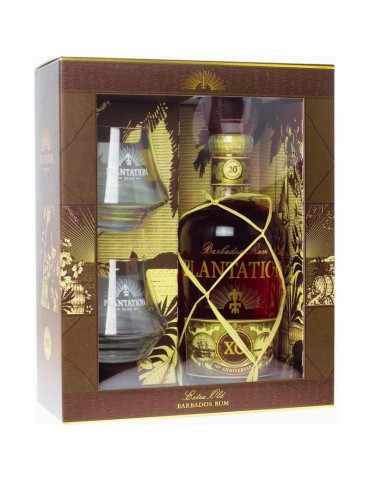 Rum Planteray XO 20th Anniversary con 2 Glasses