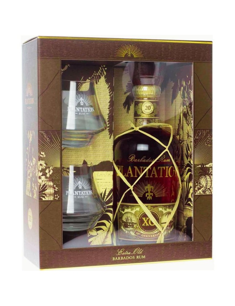 Rum Planteray XO 20th Anniversary con 2 Glasses