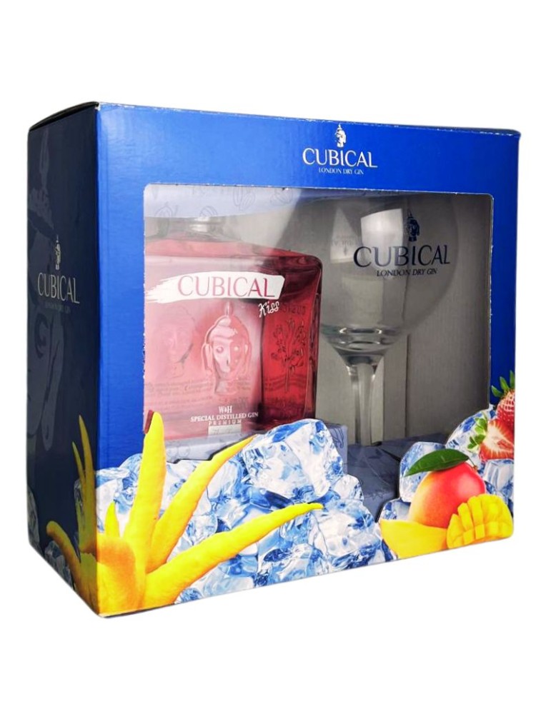 Gin Cubical Kiss - 0,7 L + Calice
