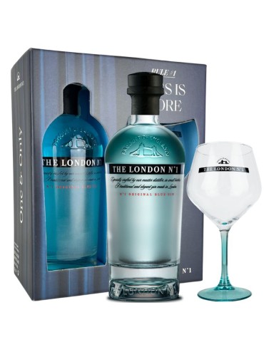 The London Gin No 1 Original Blue - 0,70L + Bicchiere | Gift Box