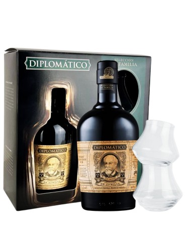 Rum Diplomatico Seleccion De Familia  - 0,7L |  Confezione regalo 2 bicchieri
