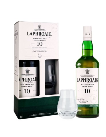Whisky Laphroaig 10 Anni + Bicchiere - 0.7L | Gift Box