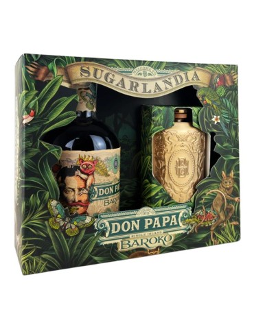 Rum Don Papa Baroko - 0,70L con Fiaschetta | Gift Box