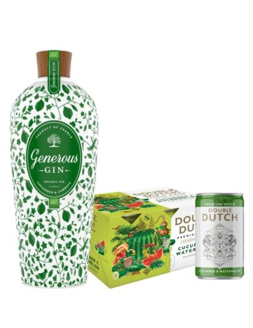 Kit Gin Tonic Generous Gin Organic Bio + Double Dutch Cucumber & Watermelon