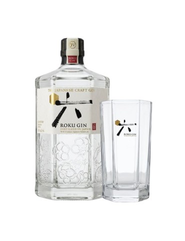 Gin Roku Japanase Craft + Bicchiere - 0,7L | Gift Box