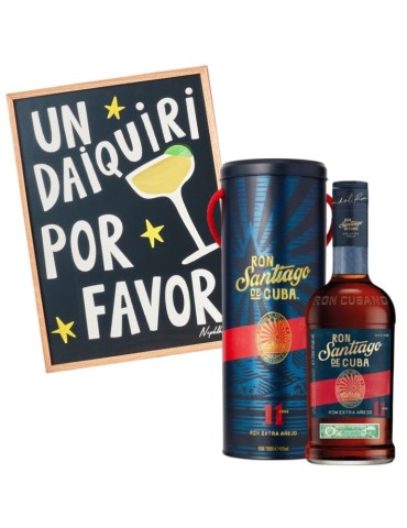 Rum Santiago De Cuba Anejo Superior 11 anni - 0,7 L + Stampa "Un Daiquiri Por Favor"